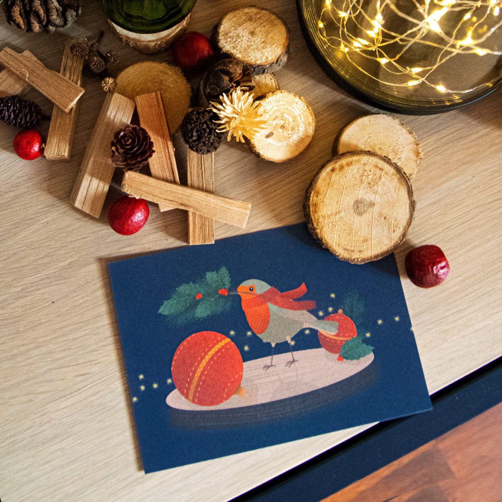 Carte postale Noël Atelier Bruine