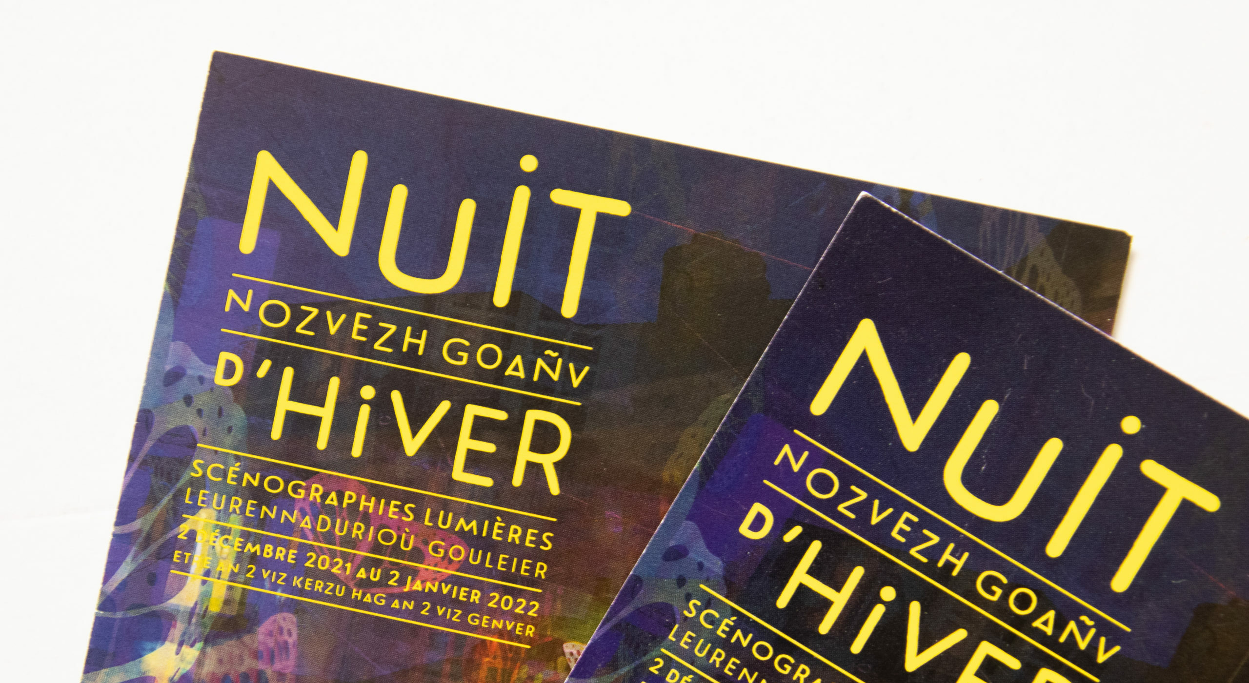 Identité graphique de Nuit d'Hiver à Landerneau par Atelier Bruine en 2021