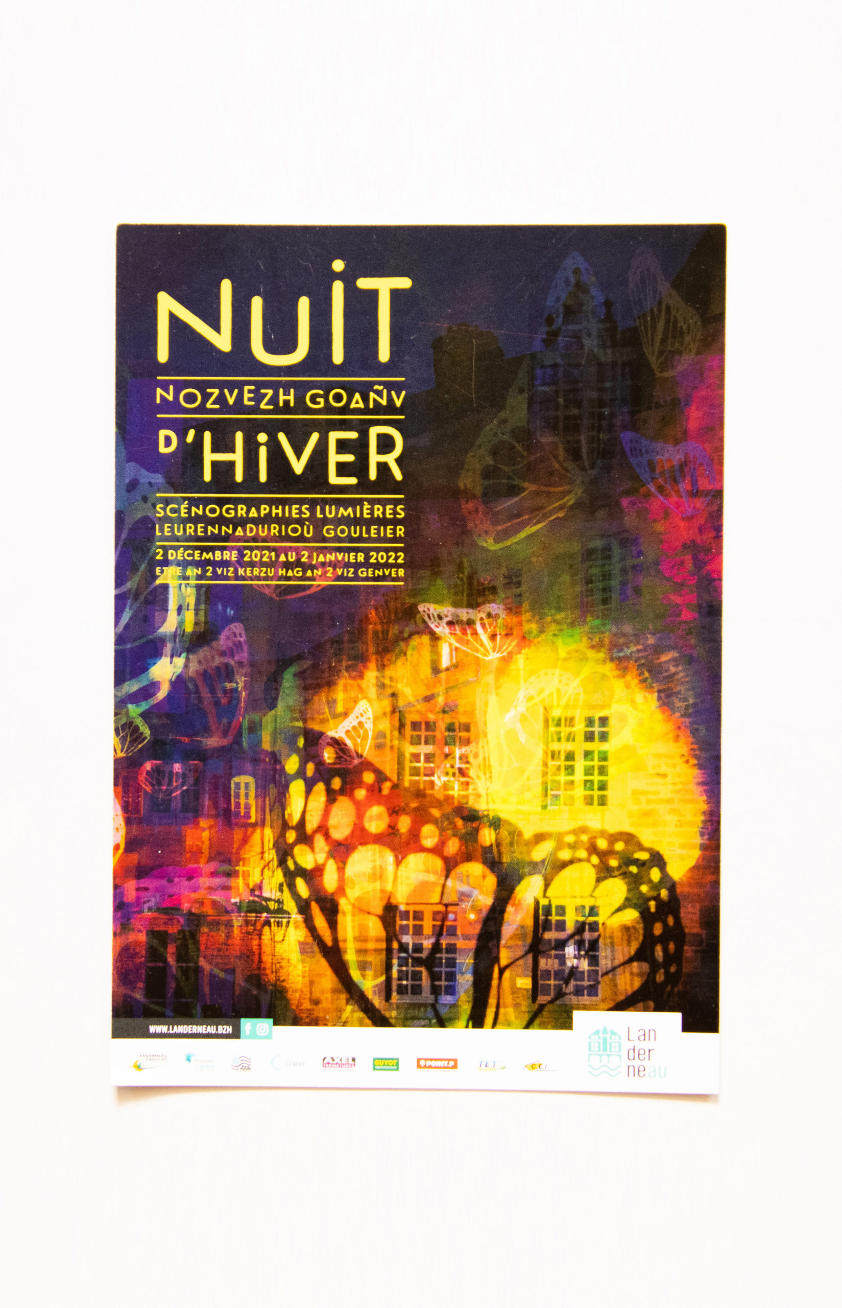 Identité graphique de Nuit d'Hiver à Landerneau par Atelier Bruine en 2021