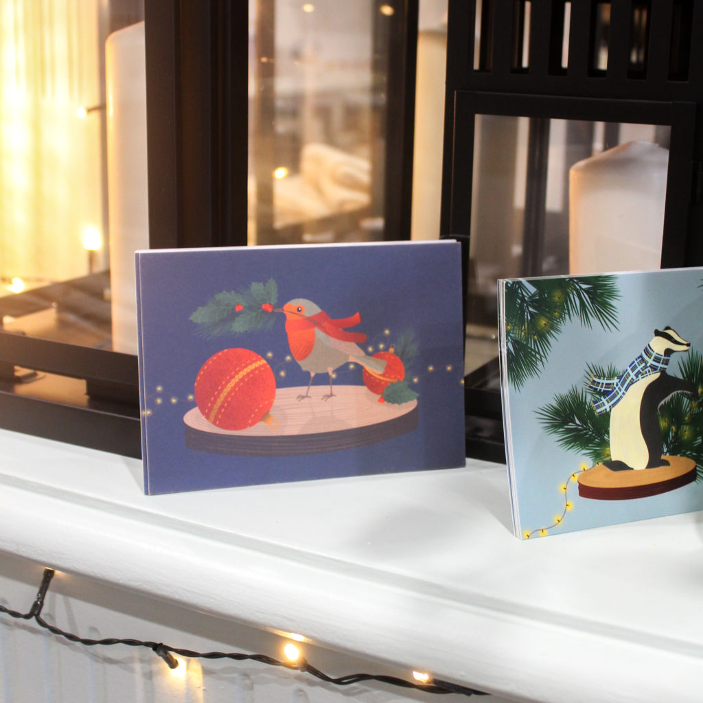 Cartes postales de Noël et de voeux par Atelier Bruine