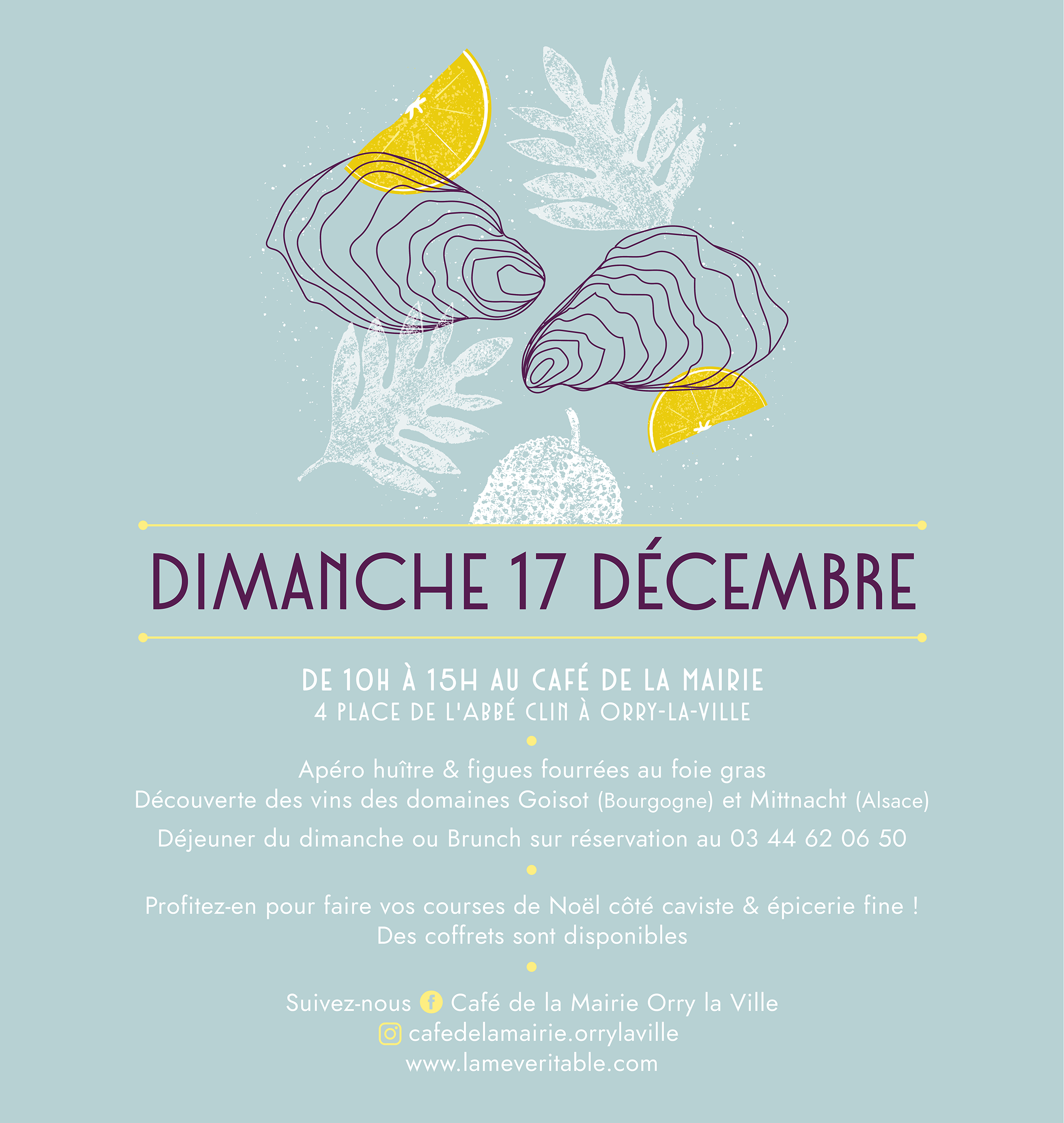Illustration pour évènement au Café de la Mairie d'Orry-la-Ville par Atelier Bruine
